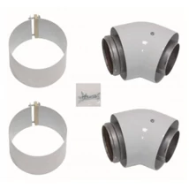 VAILLANT 45° fokos koncentrikus könyök Ø80/1 25 mm-ALU 2db (303611)