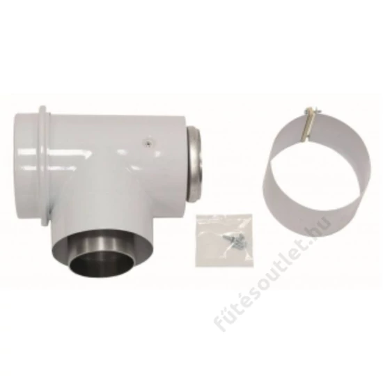 VAILLANT T-idom tisztító nyílással, koncentrikus rendszerekhez Ø80/125 mm-ALU (303612)